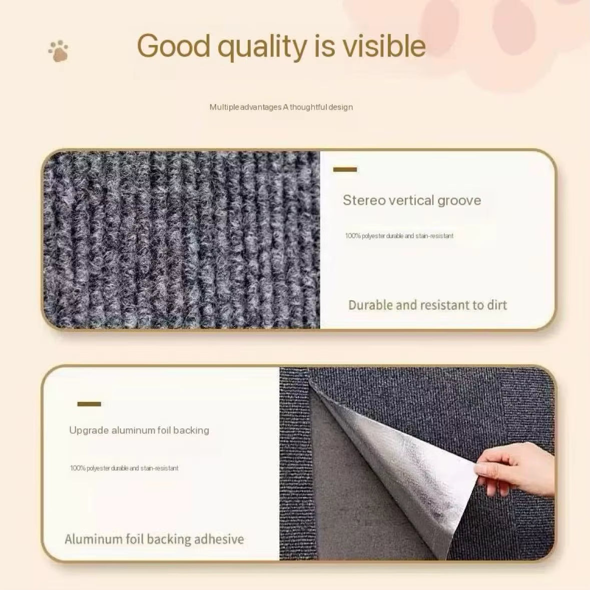 Self-Adhesive Cat Scratch Wall Sticker Godsend Furniture Protection for Sofa Wear-Resistant Cat Climbing Frame Pet Mats Pads