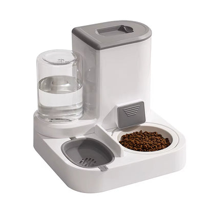 2.2L Large Capacity Dry Wet Separation Automatic Smart Pet Feeder & Water Dispenser with Dog Cat Bowl