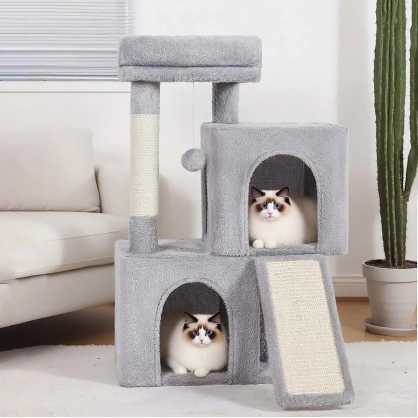Wholesale Luxury Cat Tree Tower Stable Base Multi Level Sisal Scratcher for Large Cats Indoor Play Center